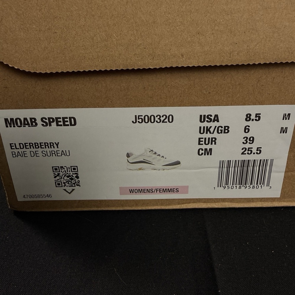 Merrell Moab Speed Beige Purple Outdoor Trail Hiking Shoe J500320 Women's Sz 8.5 - Picture 11 of 11